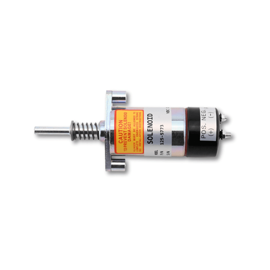 12V Fuel Shutoff Solenoid 125-5773 for Caterpillar CAT 3204 3304 3306 3406 Engine Bulldozer Generator - Fuel Parts Depot