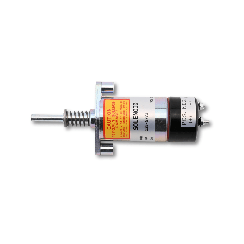 12V Fuel Shutoff Solenoid 125-5773 for Caterpillar CAT 3204 3304 3306 3406 Engine Bulldozer Generator - Fuel Parts Depot