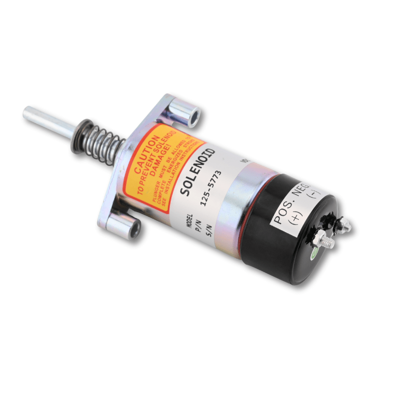 12V Fuel Shutoff Solenoid 125-5773 for Caterpillar CAT 3204 3304 3306 3406 Engine Bulldozer Generator - Fuel Parts Depot