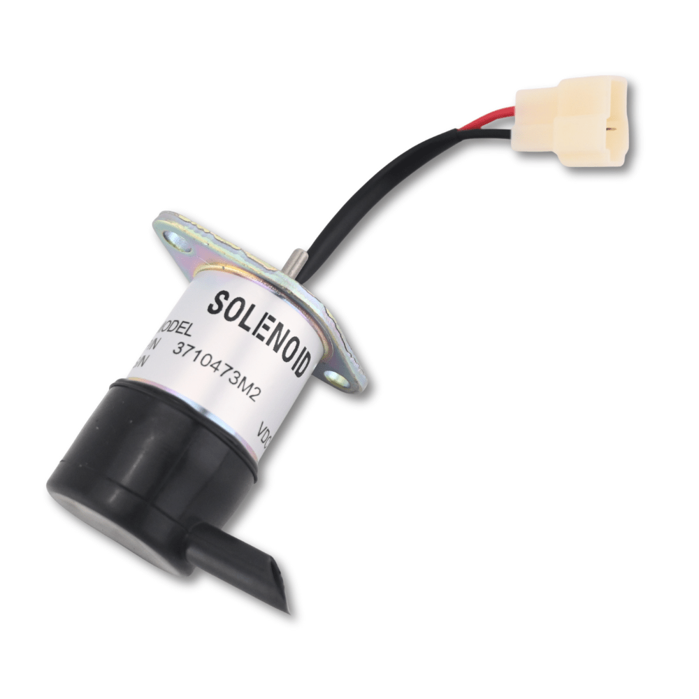 12V Solenoid Valve 3710473M2 052600-4352 Fit for Iseki Engine 3ICLL1.12B3G E3100-G01 Tractor SXG19H SXG22H SF200M SGR17 - Fuel Parts Depot