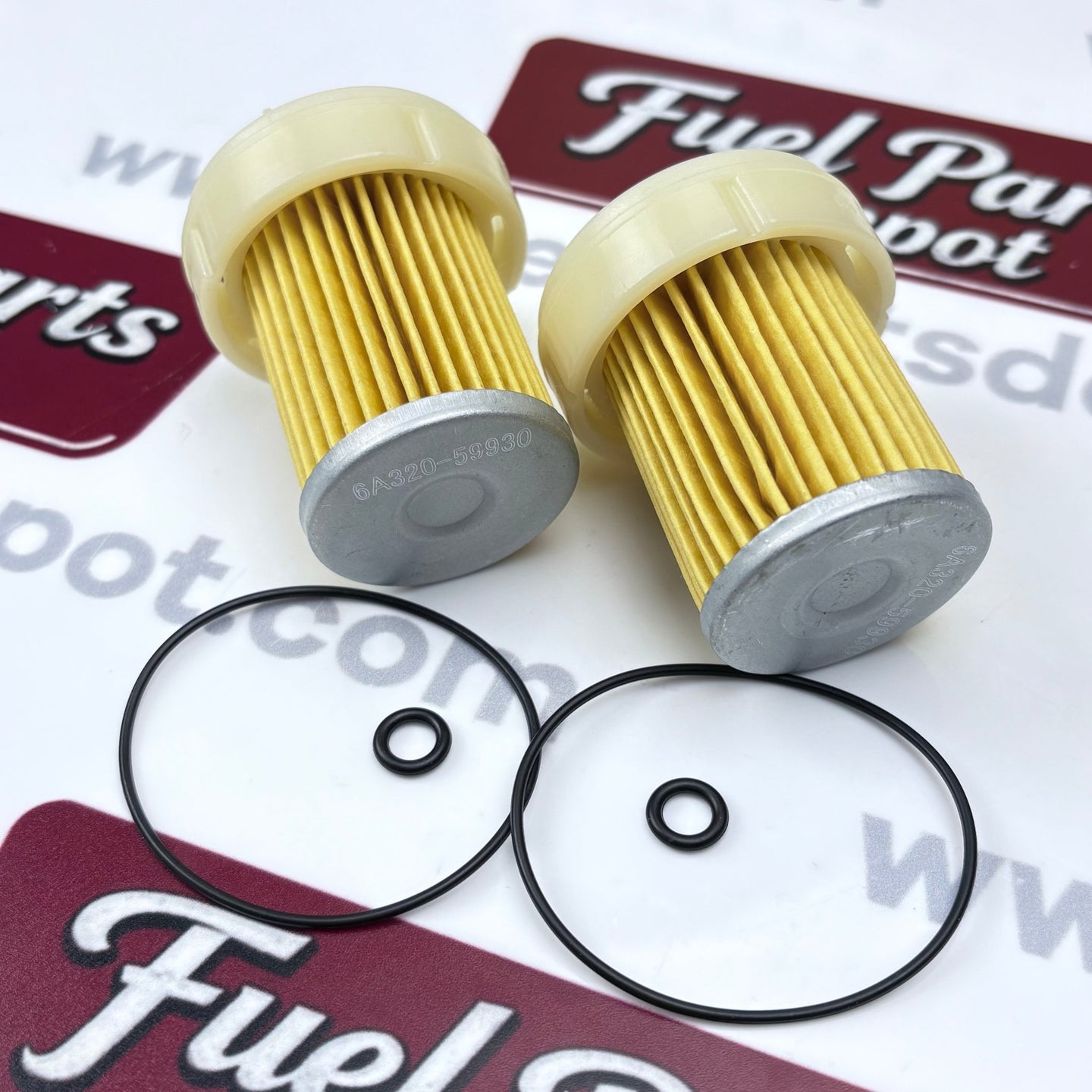 2 Pcs Fuel Filter with O - Rings 6A320 - 59930 for Kubota RTV900 RTV - X900 RTVX1100CW B3030 B7400 B7410 B7500 B7510 - Fuel Parts Depot