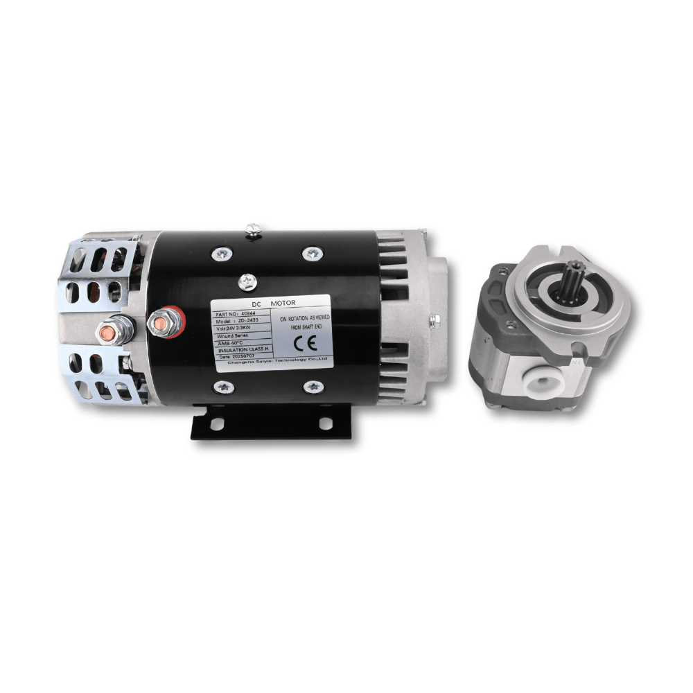 24V Electric Motor 40844GT & Hydraulic Pump 96193GT for Genie GS-1530 GS-2032 GS-2046 GS-3232 GS-4655 - Fuel Parts Depot