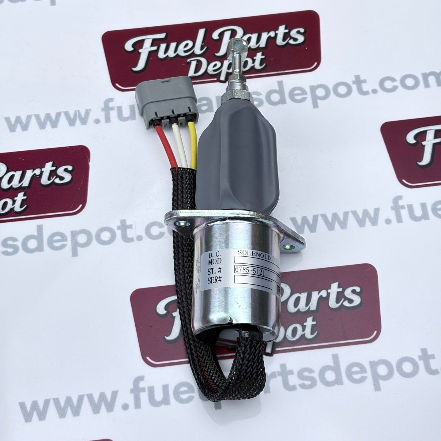 24V Stop Solenoid 6785 - 5121 VOE11033700 For Volvo L70C L330C L70B Wheel Loaders - Fuel Parts Depot