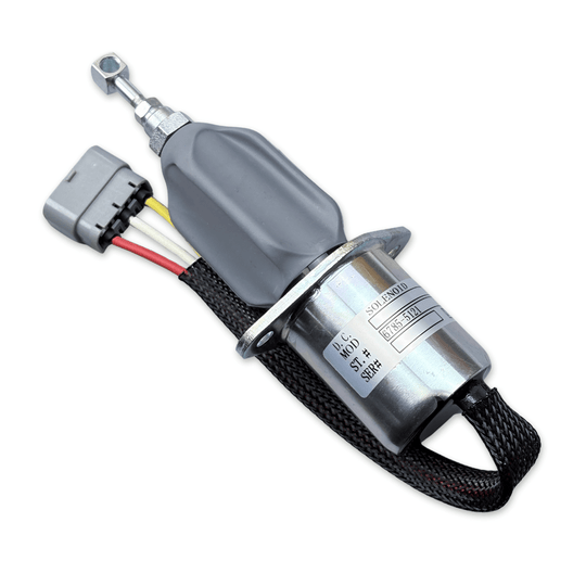 24V Stop Solenoid 6785 - 5121 VOE11033700 For Volvo L70C L330C L70B Wheel Loaders - Fuel Parts Depot