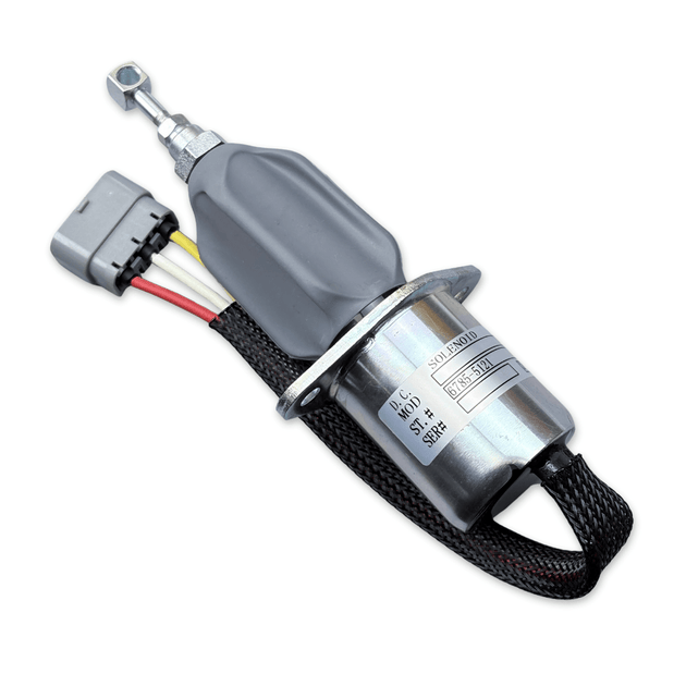 24V Stop Solenoid 6785 - 5121 VOE11033700 For Volvo L70C L330C L70B Wheel Loaders - Fuel Parts Depot