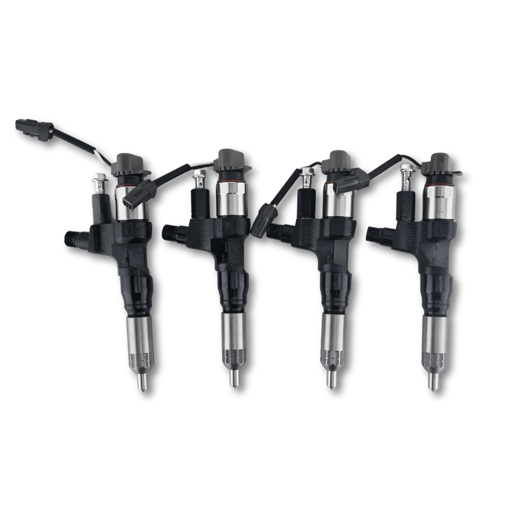 4 Pcs Fuel Injector 095000-6594 0950006594 Fit for Kobelco SK300-8 SK330-8 SK350 for Hino J08E 3.8L 4.7L 5.0L 6.5L 7.7L - Fuel Parts Depot