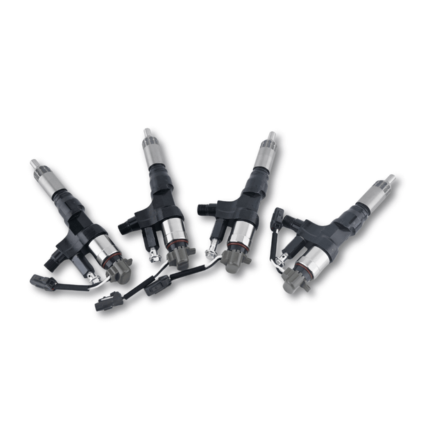 4 Pcs Fuel Injector 095000-6594 0950006594 Fit for Kobelco SK300-8 SK330-8 SK350 for Hino J08E 3.8L 4.7L 5.0L 6.5L 7.7L - Fuel Parts Depot