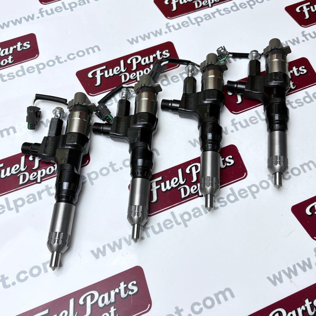 4 Pcs Fuel Injector 095000-6594 0950006594 Fit for Kobelco SK300-8 SK330-8 SK350 for Hino J08E 3.8L 4.7L 5.0L 6.5L 7.7L - Fuel Parts Depot