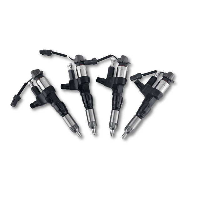 4 Pcs Fuel Injector 095000-6594 0950006594 Fit for Kobelco SK300-8 SK330-8 SK350 for Hino J08E 3.8L 4.7L 5.0L 6.5L 7.7L - Fuel Parts Depot