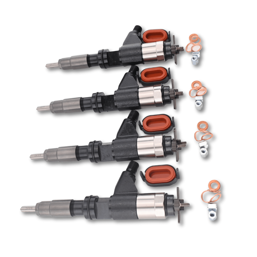 4 Pcs Fuel Injector Set 095000-6310 RE530362 RE531209 for John Deere 4045 6068 4.5L 6.8L Engine - Fuel Parts Depot