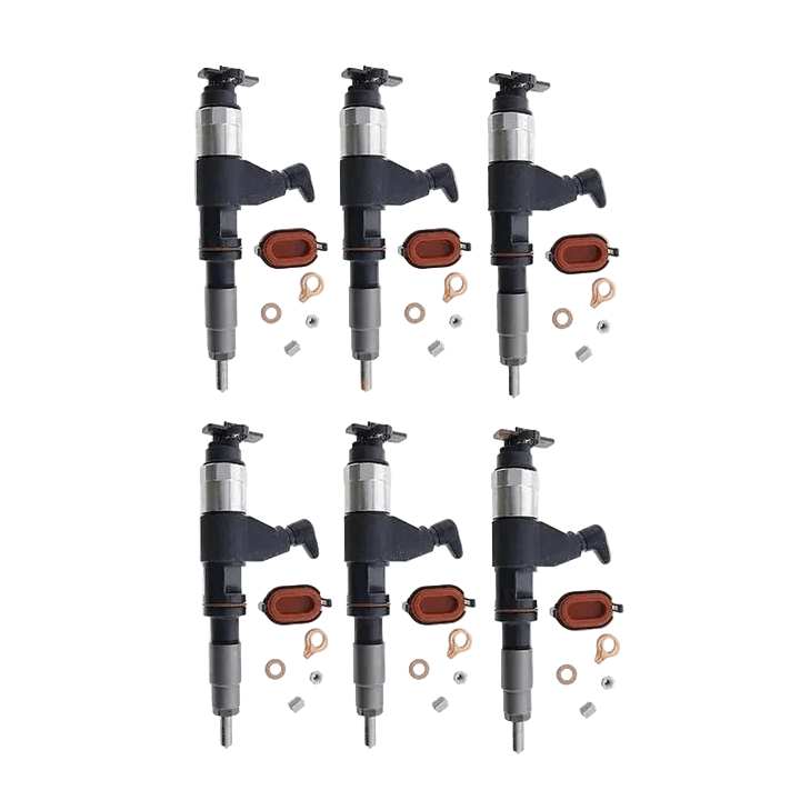 6 Pcs Common Rail Injector for Denso 095000-6310 Fits for John Deere RE546784 RE531209 RE530362 - Fuel Parts Depot