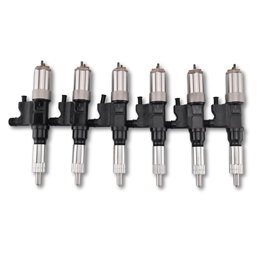 6 Pcs Fuel Injector 095000-0451 095000-0501 for Isuzu Engine 4HK1 6HK1 FTR Hitachi ZX200 ZX240 - Fuel Parts Depot