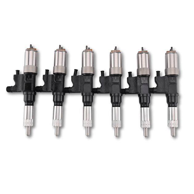 6 Pcs Fuel Injector 095000-0451 095000-0501 for Isuzu Engine 4HK1 6HK1 FTR Hitachi ZX200 ZX240 - Fuel Parts Depot