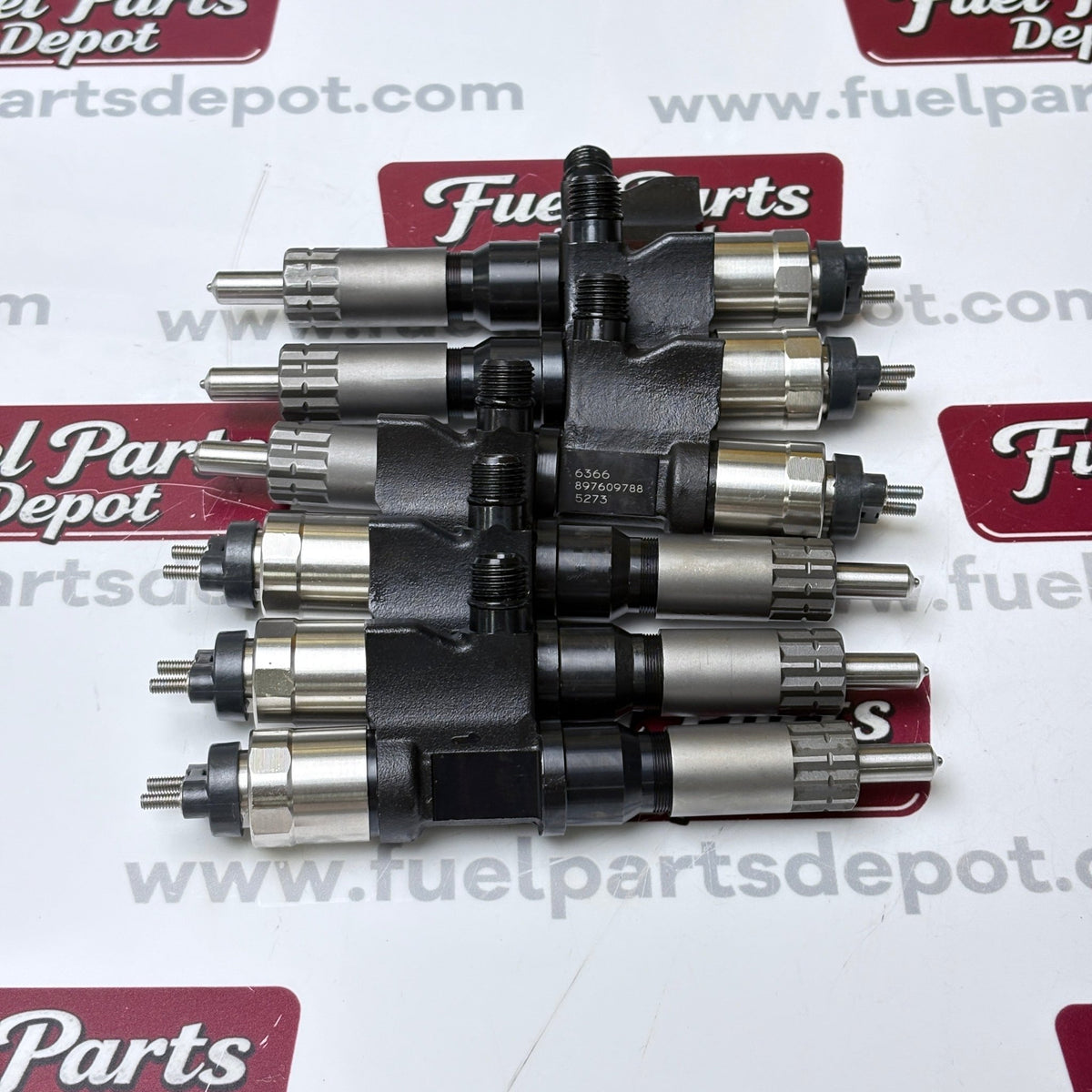 6 Pcs Fuel Injector 095000-6366 For Denso Isuzu 4hk1 6hk1 Engine - Fuel Parts Depot