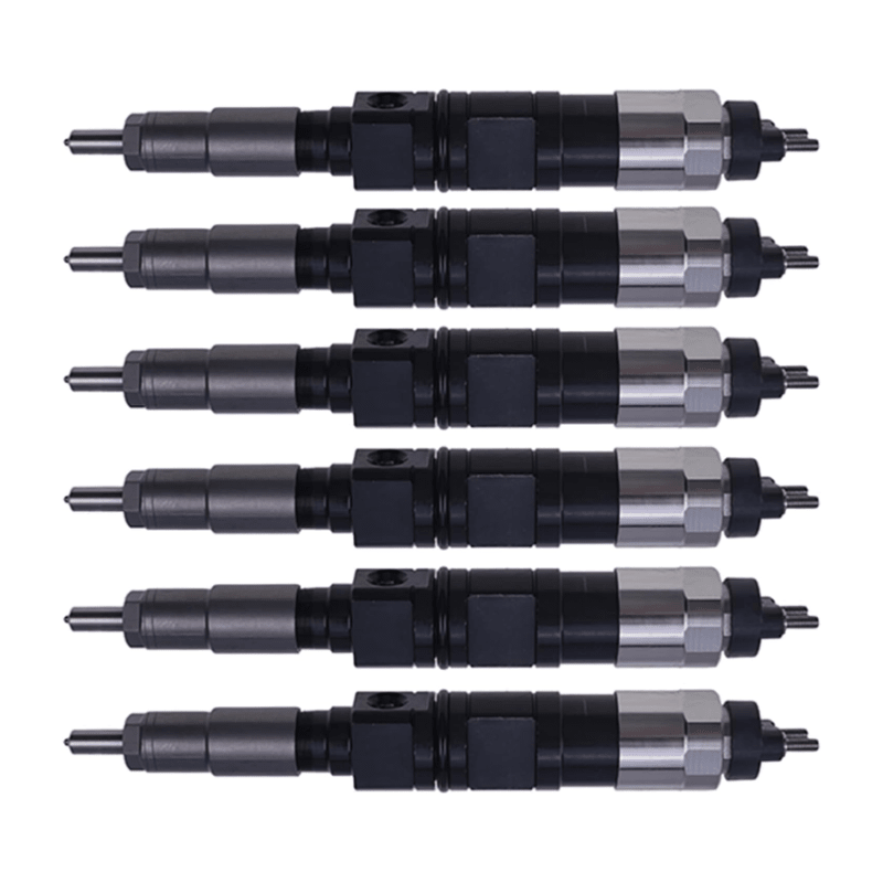 6 Pcs Fuel Injector 095000-6492 0950006492 Compatible with John Deere 6068 7430 E210LC E240LC - Fuel Parts Depot