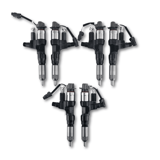 6 Pcs Fuel Injector 095000-6594 0950006594 Fit for Kobelco SK300-8 SK330-8 SK350 for Hino J08E 3.8L 4.7L 5.0L 6.5L 7.7L - Fuel Parts Depot