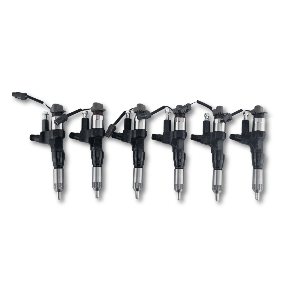6 Pcs Fuel Injector 095000-6594 0950006594 Fit for Kobelco SK300-8 SK330-8 SK350 for Hino J08E 3.8L 4.7L 5.0L 6.5L 7.7L - Fuel Parts Depot