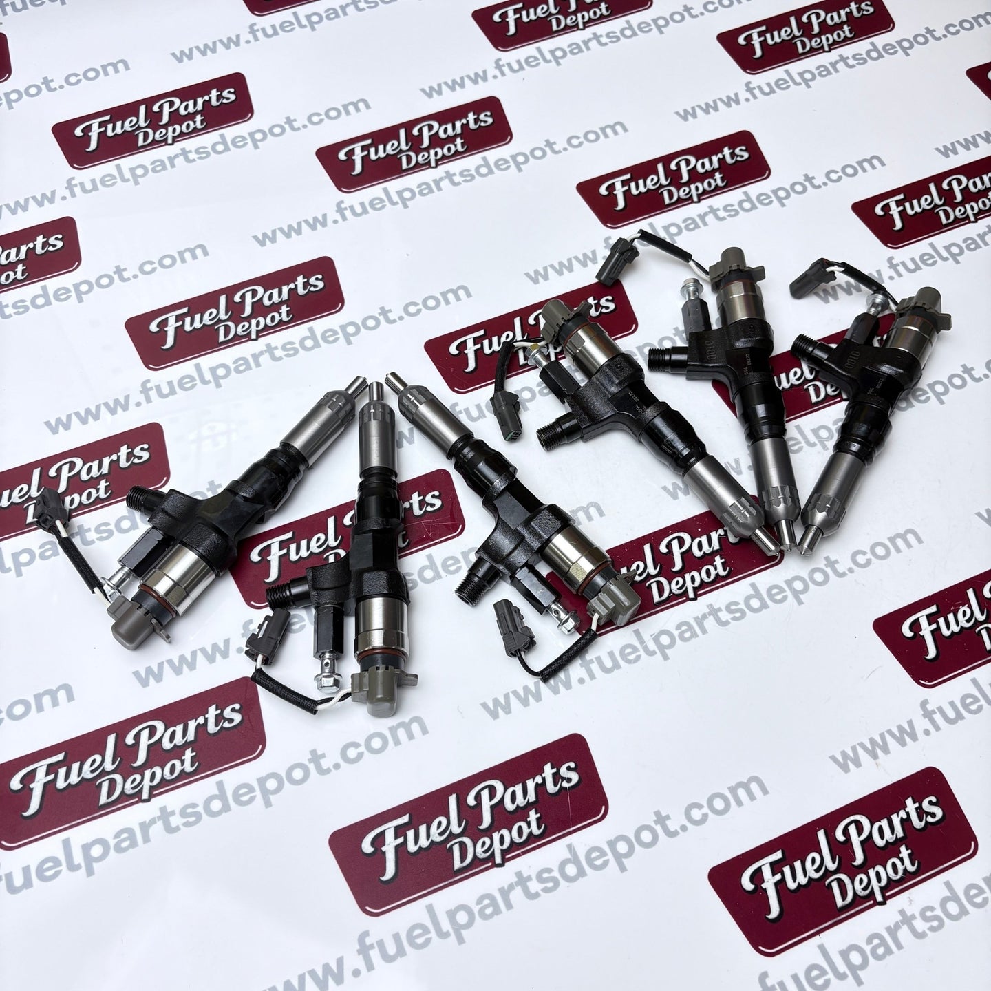 6 Pcs Fuel Injector 095000-6594 0950006594 Fit for Kobelco SK300-8 SK330-8 SK350 for Hino J08E 3.8L 4.7L 5.0L 6.5L 7.7L - Fuel Parts Depot