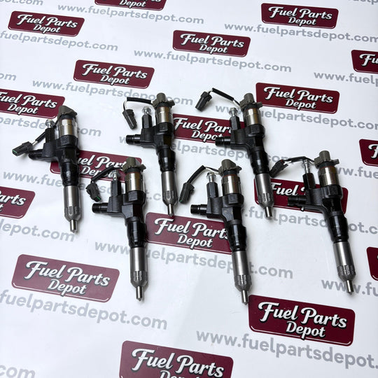 6 Pcs Fuel Injector 095000-6594 0950006594 Fit for Kobelco SK300-8 SK330-8 SK350 for Hino J08E 3.8L 4.7L 5.0L 6.5L 7.7L - Fuel Parts Depot