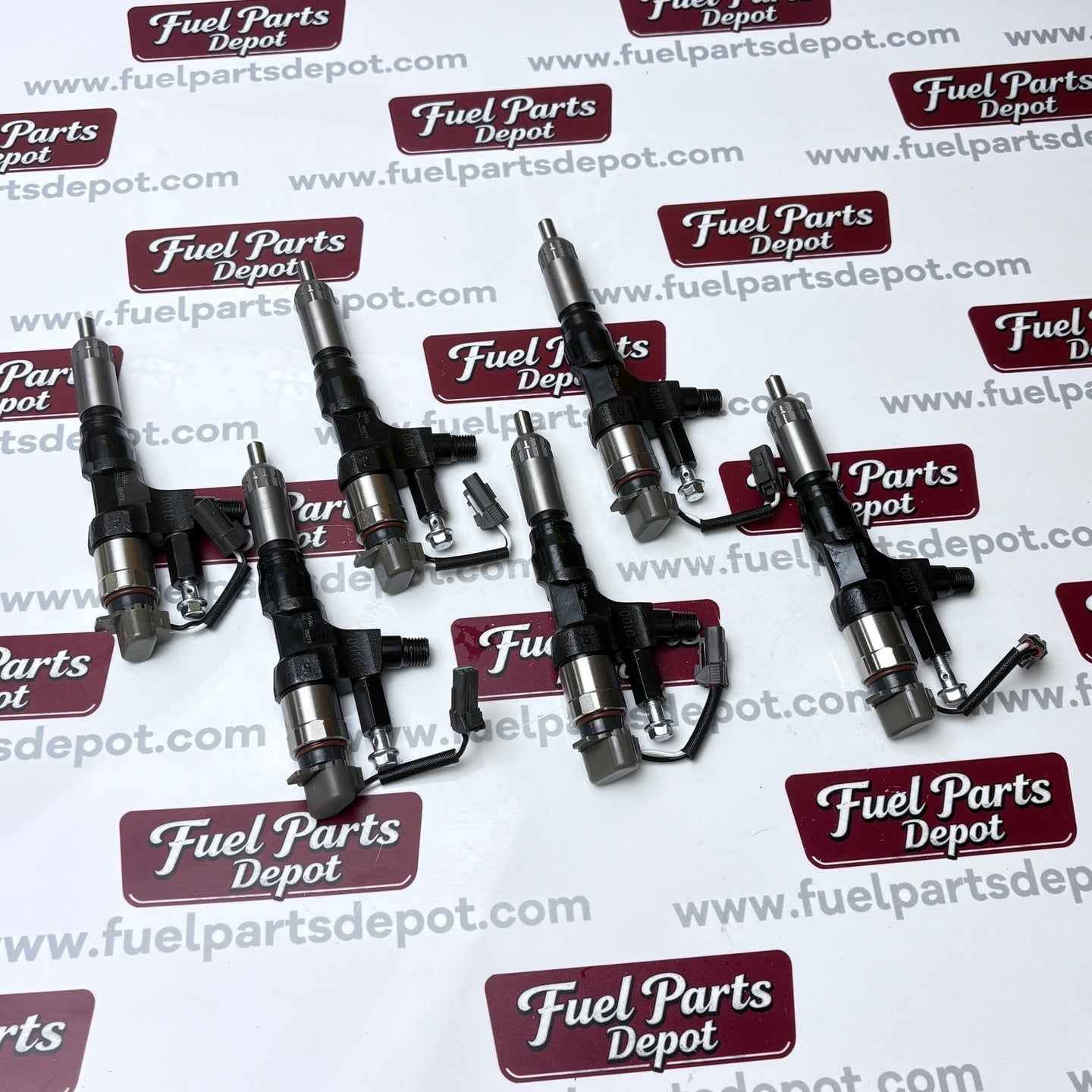 6 Pcs Fuel Injector 095000-6594 0950006594 Fit for Kobelco SK300-8 SK330-8 SK350 for Hino J08E 3.8L 4.7L 5.0L 6.5L 7.7L - Fuel Parts Depot