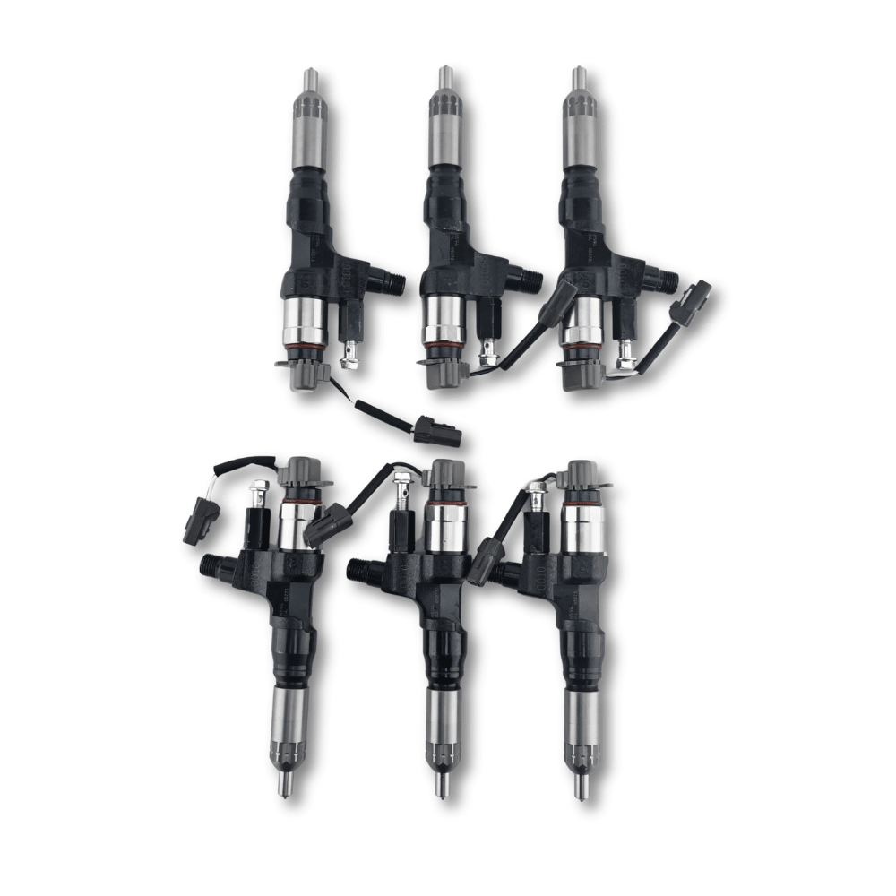 6 Pcs Fuel Injector 095000-6594 0950006594 Fit for Kobelco SK300-8 SK330-8 SK350 for Hino J08E 3.8L 4.7L 5.0L 6.5L 7.7L - Fuel Parts Depot