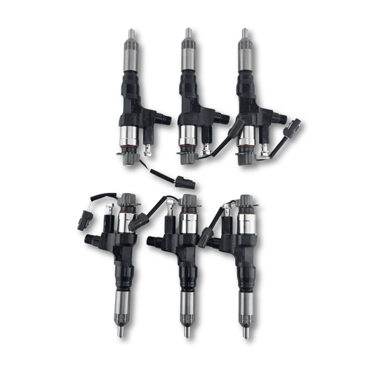 6 Pcs Fuel Injector 095000-6594 0950006594 Fit for Kobelco SK300-8 SK330-8 SK350 for Hino J08E 3.8L 4.7L 5.0L 6.5L 7.7L - Fuel Parts Depot