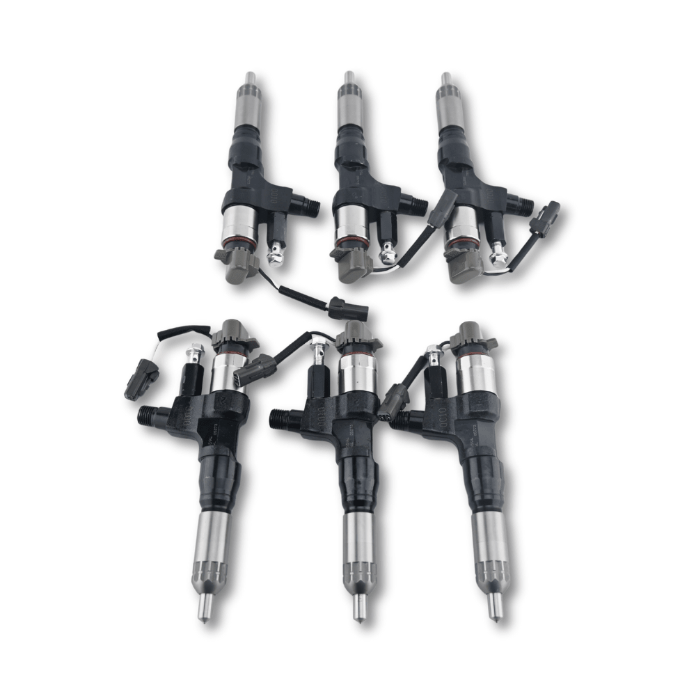 6 Pcs Fuel Injector 095000-6594 0950006594 Fit for Kobelco SK300-8 SK330-8 SK350 for Hino J08E 3.8L 4.7L 5.0L 6.5L 7.7L - Fuel Parts Depot