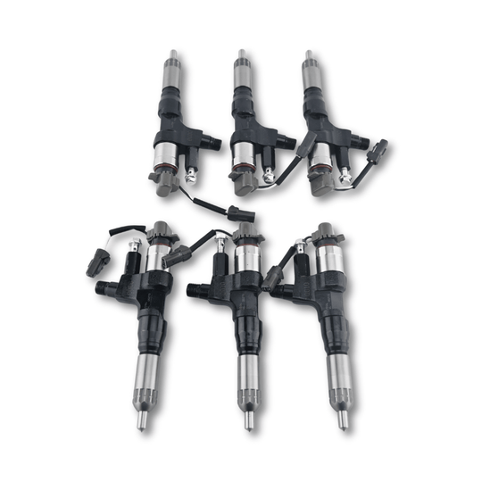 6 Pcs Fuel Injector 095000-6594 0950006594 Fit for Kobelco SK300-8 SK330-8 SK350 for Hino J08E 3.8L 4.7L 5.0L 6.5L 7.7L - Fuel Parts Depot