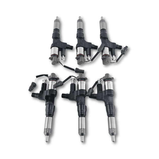 6 Pcs Fuel Injector 095000-6594 0950006594 Fit for Kobelco SK300-8 SK330-8 SK350 for Hino J08E 3.8L 4.7L 5.0L 6.5L 7.7L - Fuel Parts Depot