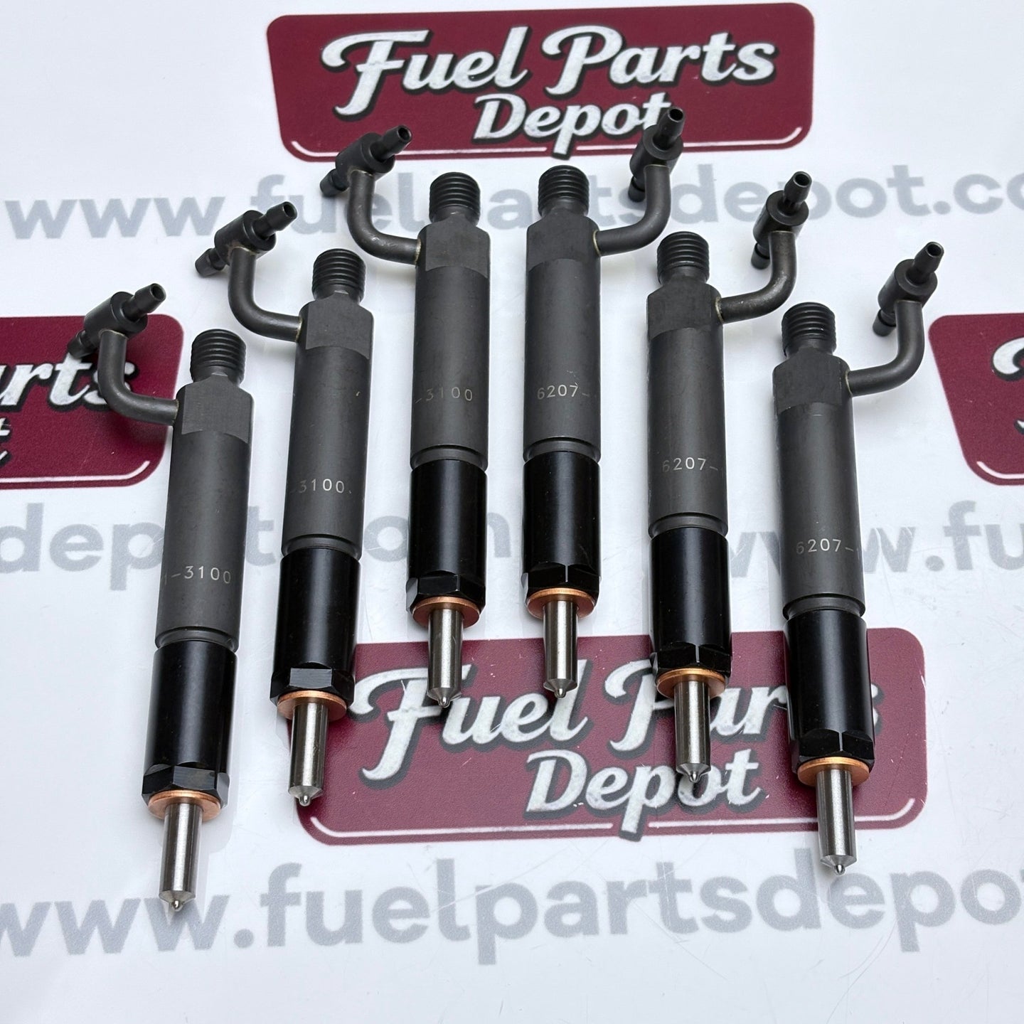 6 Pcs Fuel Injector 6207 - 11 - 3100 6202 - 13 - 3110 Fits Komatsu SA6D95L Engine PC200 - 6 PC200 - 5 D21AG - 7 D21S - 7 - Fuel Parts Depot