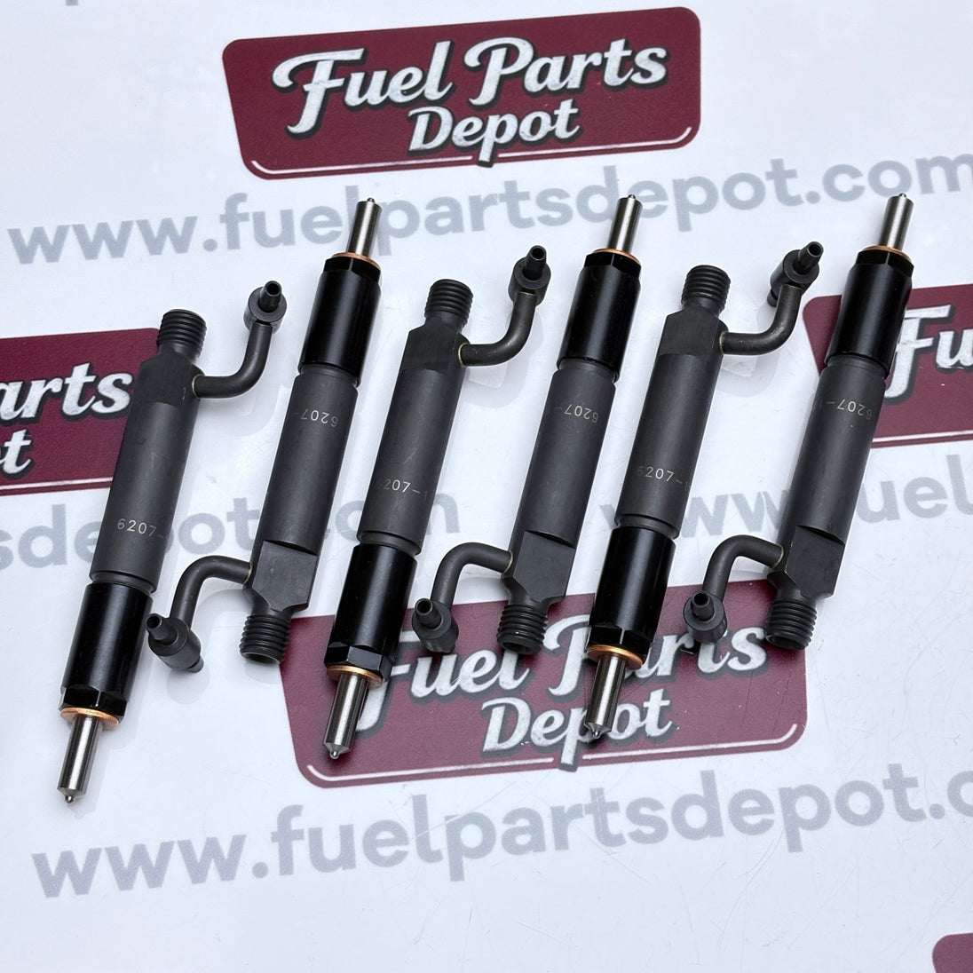 6 Pcs Fuel Injector 6207 - 11 - 3100 6202 - 13 - 3110 Fits Komatsu SA6D95L Engine PC200 - 6 PC200 - 5 D21AG - 7 D21S - 7 - Fuel Parts Depot