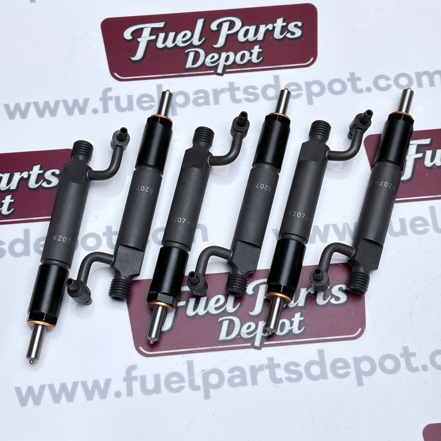 6 Pcs Fuel Injector 6207 - 11 - 3100 6202 - 13 - 3110 Fits Komatsu SA6D95L Engine PC200 - 6 PC200 - 5 D21AG - 7 D21S - 7 - Fuel Parts Depot
