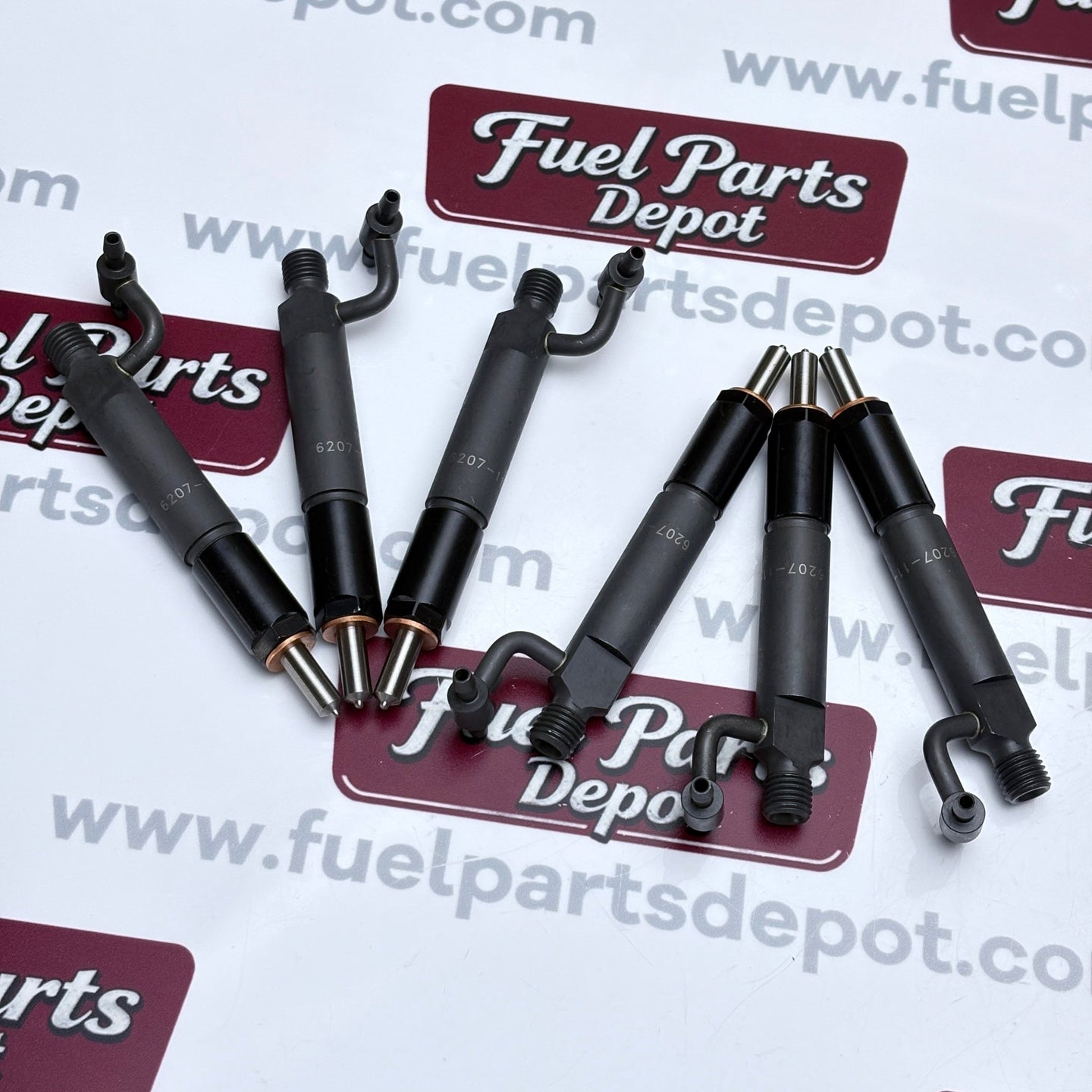 6 Pcs Fuel Injector 6207 - 11 - 3100 6202 - 13 - 3110 Fits Komatsu SA6D95L Engine PC200 - 6 PC200 - 5 D21AG - 7 D21S - 7 - Fuel Parts Depot