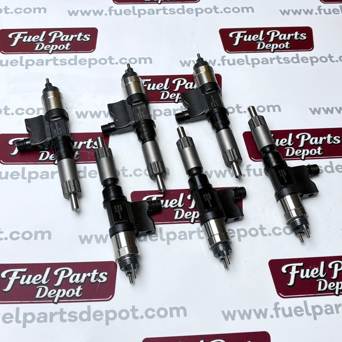 6 Pcs Fuel Injector Set 095000-6384 095000-6382 for Isuzu 6HK1 7.8L Engine NPR NQR Truck Excavator - Fuel Parts Depot