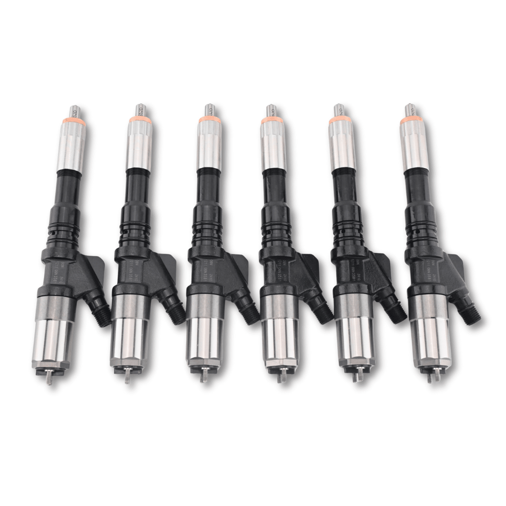 6 Pcs Fuel Injector Set 6156-11-3300 095000-1211 for Komatsu SA6D125E Engine PC400-7 Excavator - Fuel Parts Depot