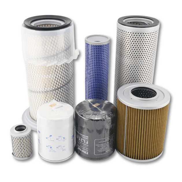 Filter Kit 6-Piece ME014833 ME006066 for Mitsubishi 4D32 Engine CAT E70B Excavator - Fuel Parts Depot