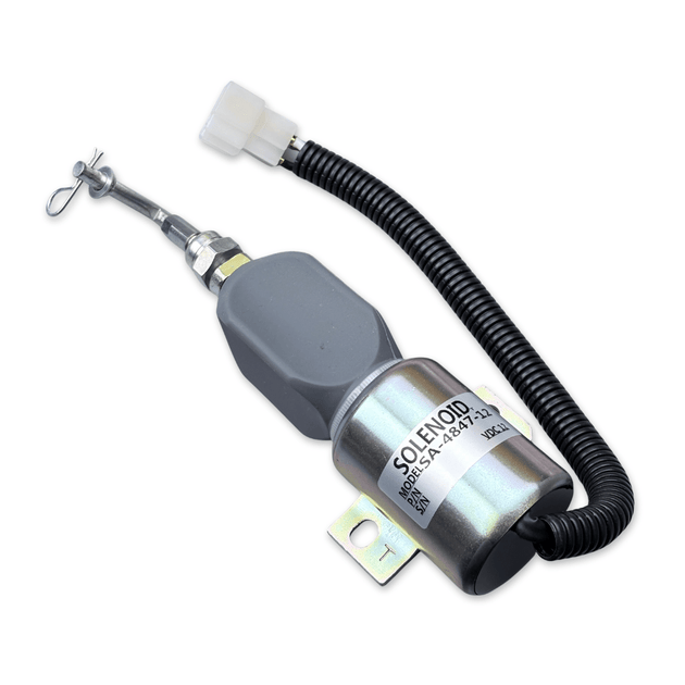 Fuel Shut Off Solenoid 12V SA - 4847 - 12 Shutdown Solenoid 1751ES - 12E7UC5B1S1 for Woodward 1700 Series Diesel Tractor - Fuel Parts Depot