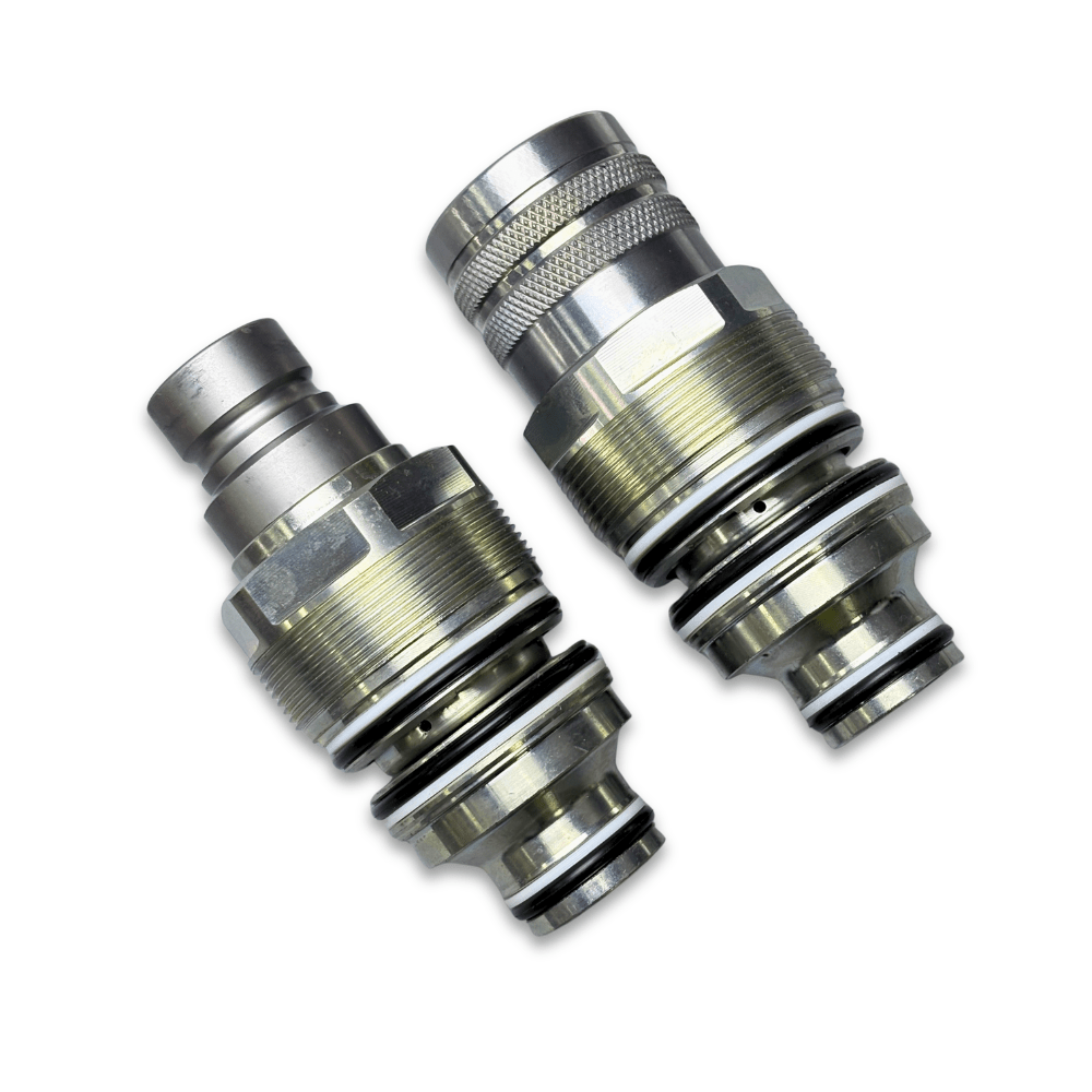 Hydraulic Flat Face Coupler Kit 6679837 6680018 Male Female 46mm for Bobcat Skid Steer CTL Excavator Telehandler 753 863 S175 S300 S650 T140 T180 - Fuel Parts Depot