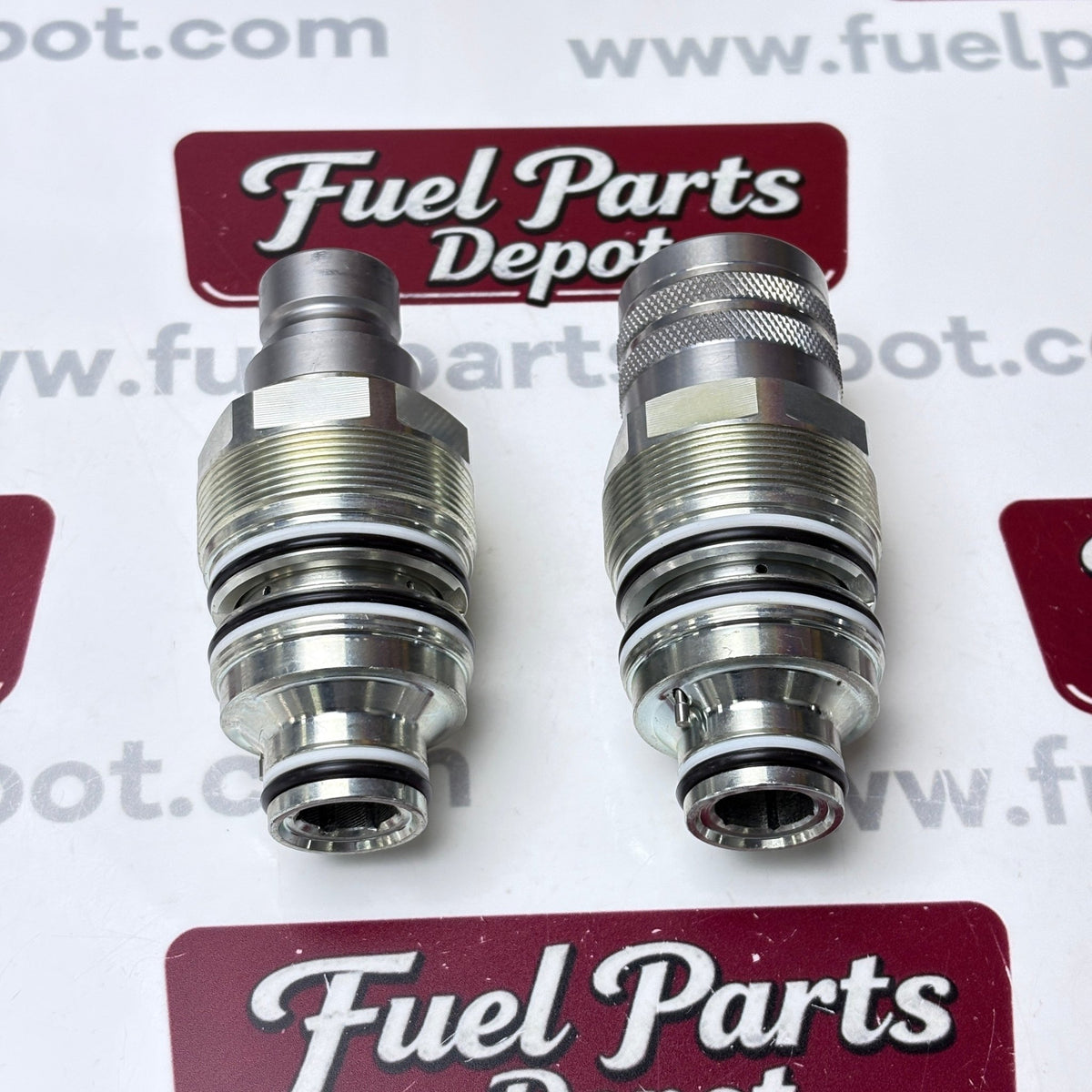 Hydraulic Flat Face Coupler Kit 6679837 6680018 Male Female 46mm for Bobcat Skid Steer CTL Excavator Telehandler 753 863 S175 S300 S650 T140 T180 - Fuel Parts Depot