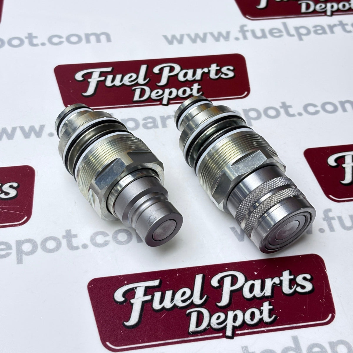 Hydraulic Flat Face Coupler Kit 6679837 6680018 Male Female 46mm for Bobcat Skid Steer CTL Excavator Telehandler 753 863 S175 S300 S650 T140 T180 - Fuel Parts Depot