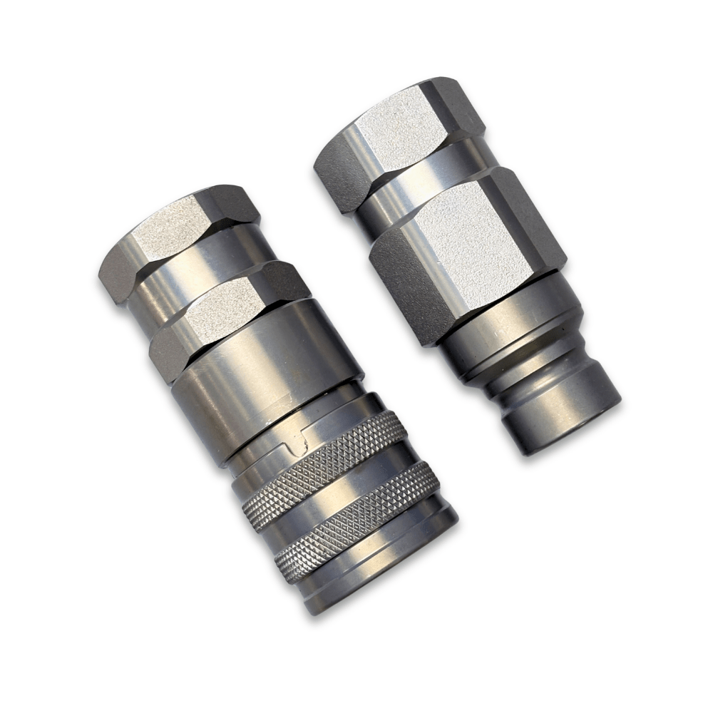 Hydraulic Flat Face Coupler Kit AT312470 KV14216 For John Deere 250 317 325 332D - Fuel Parts Depot