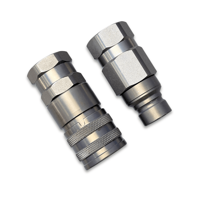Hydraulic Flat Face Coupler Kit AT312470 KV14216 For John Deere 250 317 325 332D - Fuel Parts Depot