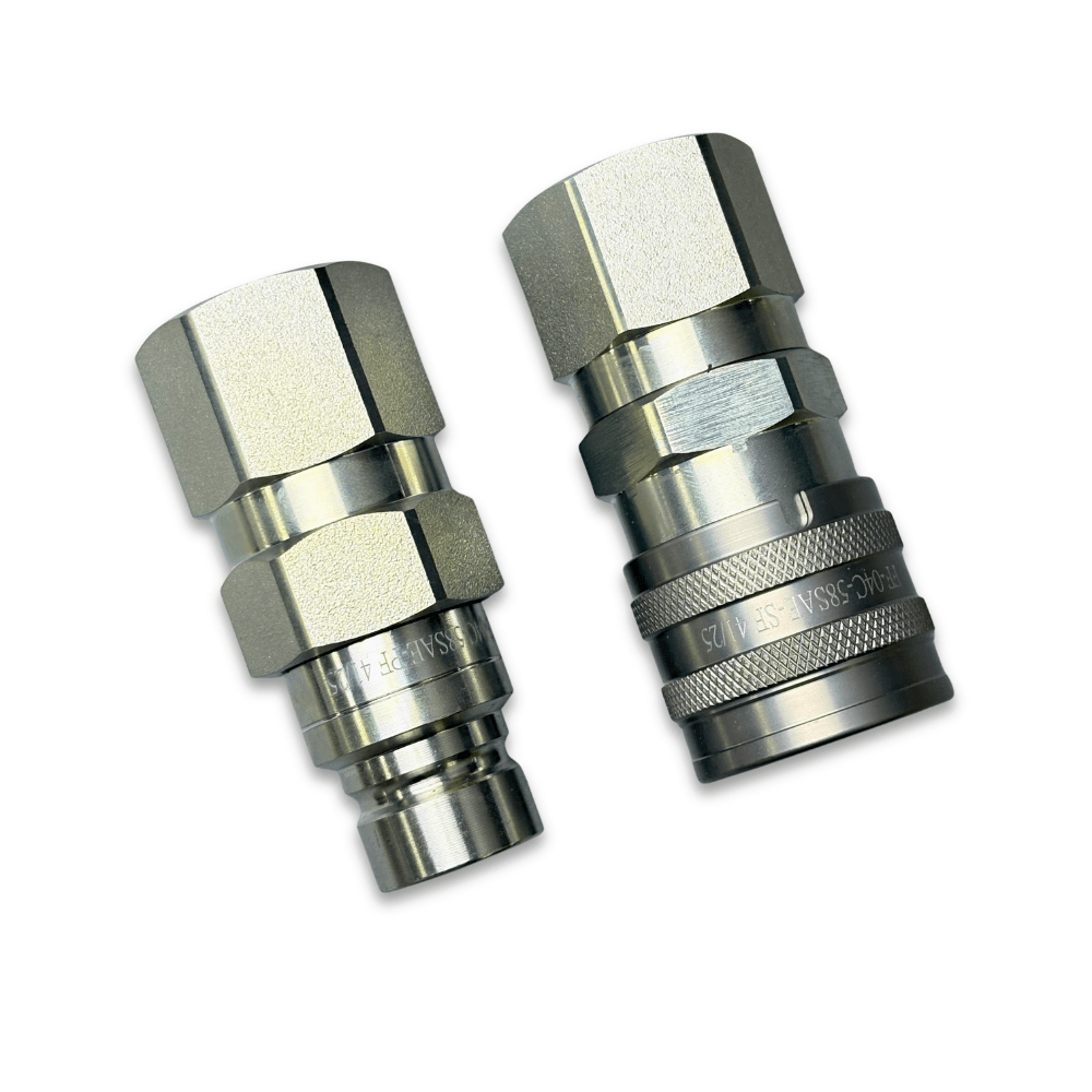 Hydraulic Flat Face Quick Coupler 153-2995 153-2994 Male Female 1/2" for Caterpillar Skid Steer CTL Excavator Telehandler Wheel Loader - Fuel Parts Depot