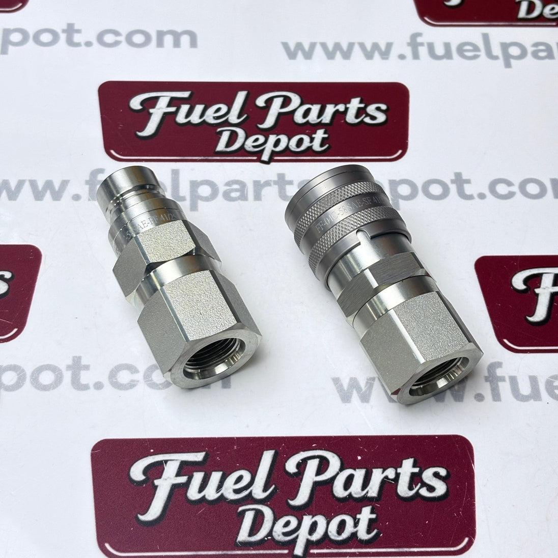 Hydraulic Flat Face Quick Coupler 153-2995 153-2994 Male Female 1/2" for Caterpillar Skid Steer CTL Excavator Telehandler Wheel Loader - Fuel Parts Depot
