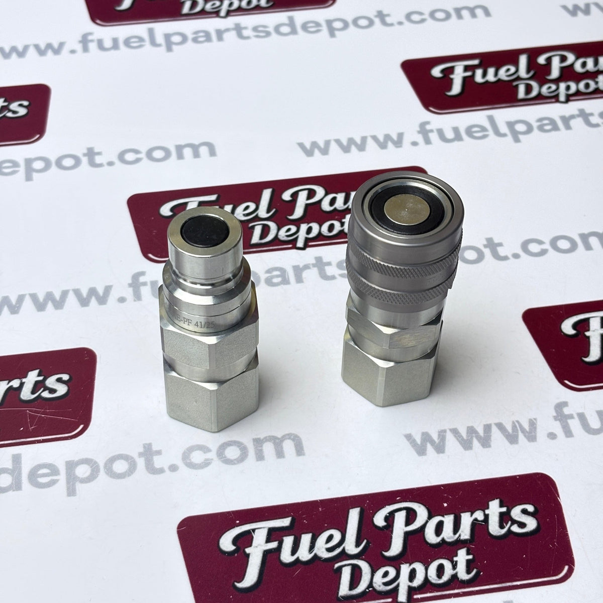 Hydraulic Flat Face Quick Coupler 153-2995 153-2994 Male Female 1/2" for Caterpillar Skid Steer CTL Excavator Telehandler Wheel Loader - Fuel Parts Depot