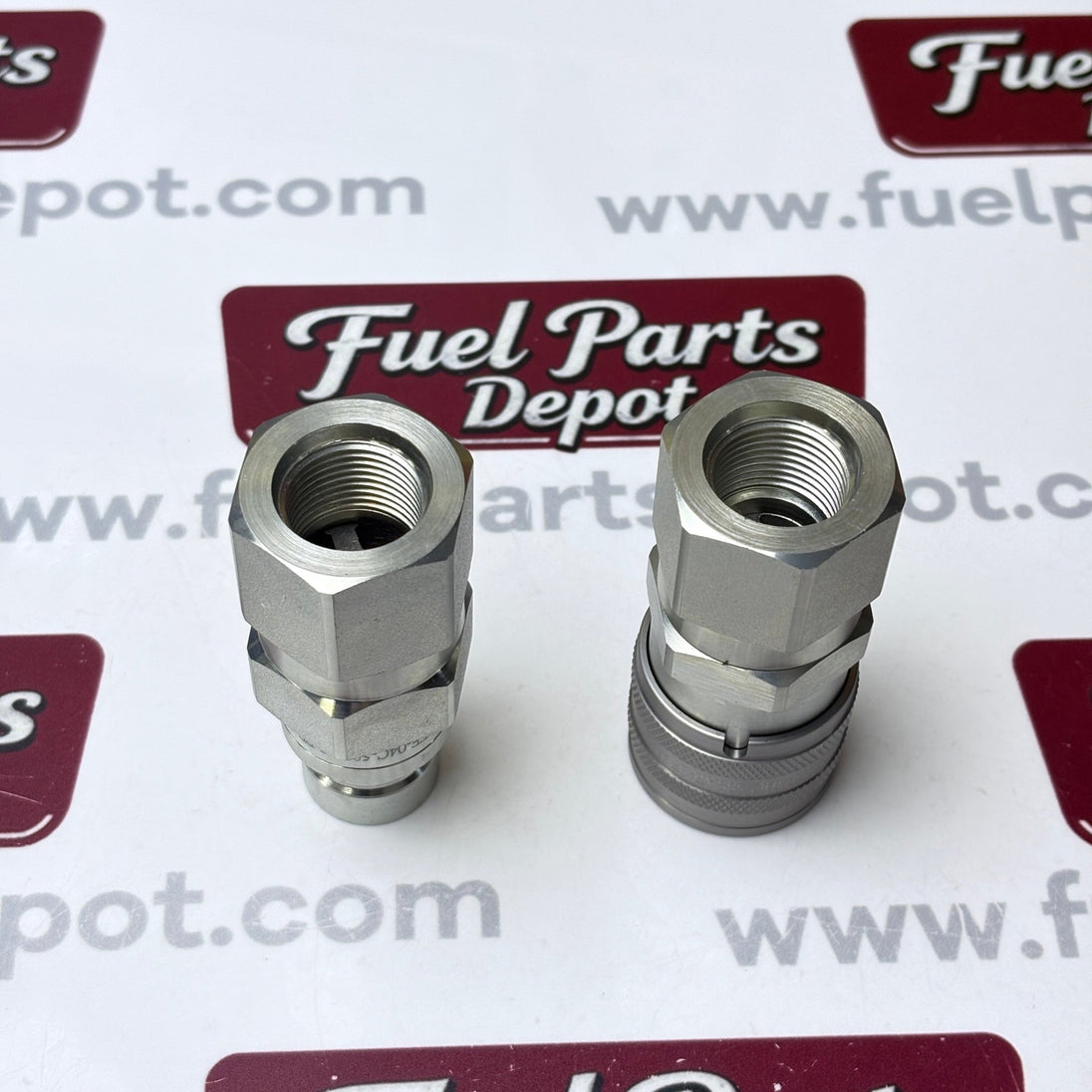 Hydraulic Flat Face Quick Coupler 153-2995 153-2994 Male Female 1/2" for Caterpillar Skid Steer CTL Excavator Telehandler Wheel Loader - Fuel Parts Depot