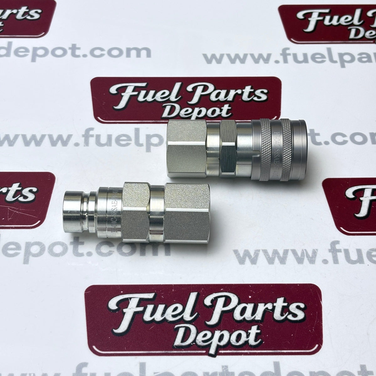 Hydraulic Flat Face Quick Coupler 153-2995 153-2994 Male Female 1/2" for Caterpillar Skid Steer CTL Excavator Telehandler Wheel Loader - Fuel Parts Depot