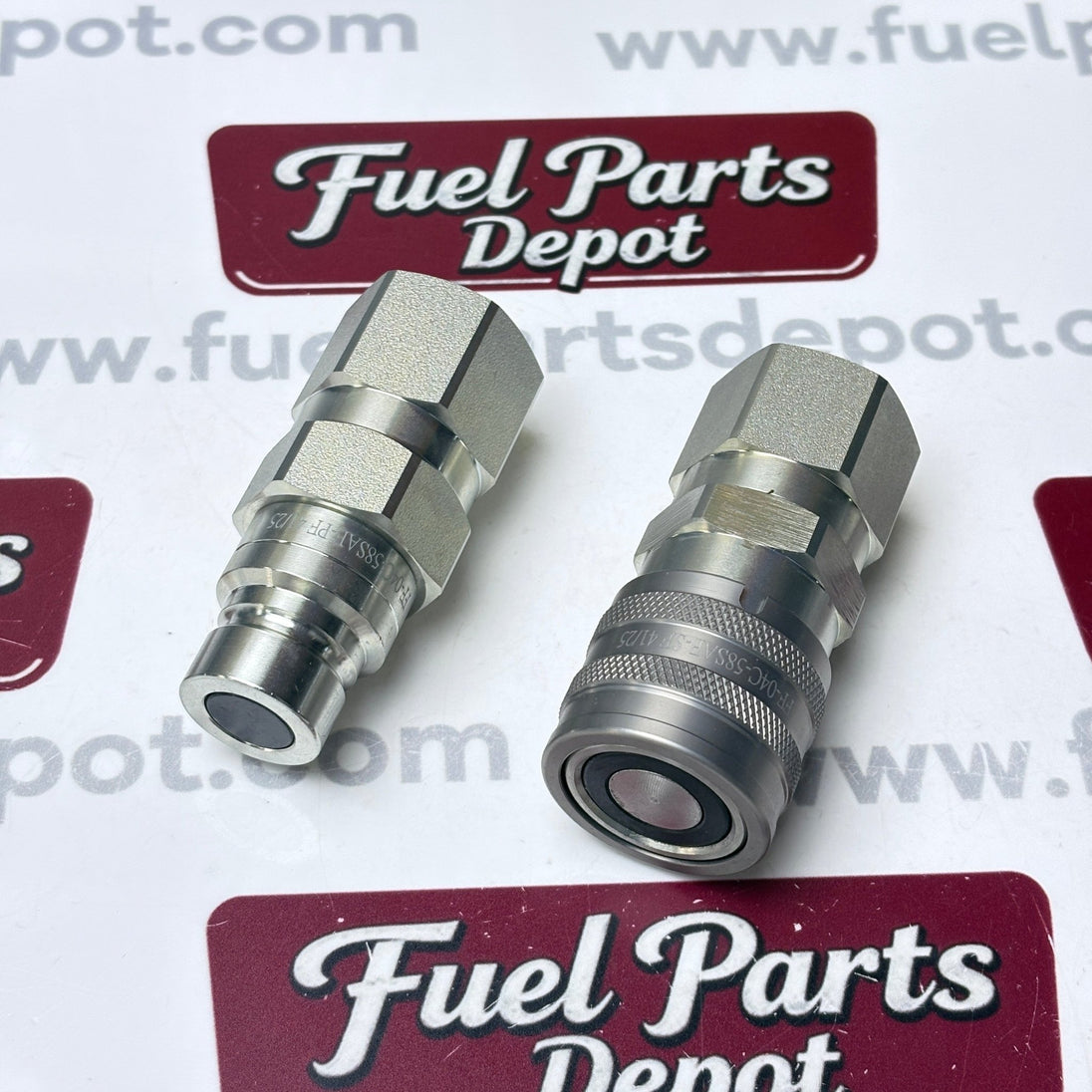 Hydraulic Flat Face Quick Coupler 153-2995 153-2994 Male Female 1/2" for Caterpillar Skid Steer CTL Excavator Telehandler Wheel Loader - Fuel Parts Depot