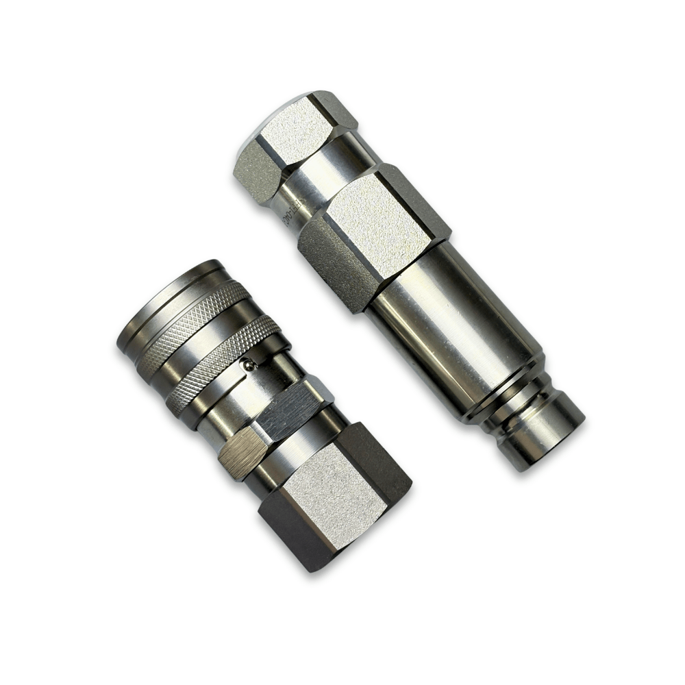 Male & Female Flat Face Coupler Kit 7246777 7246790 Aftermarket Replacement For Bobcat Loader 542 543 553 653 751 753 763 773 7753 853 863 864 873 963 - Fuel Parts Depot