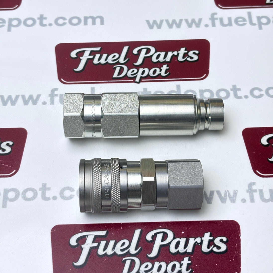 Male & Female Flat Face Coupler Kit 7246777 7246790 Aftermarket Replacement For Bobcat Loader 542 543 553 653 751 753 763 773 7753 853 863 864 873 963 - Fuel Parts Depot